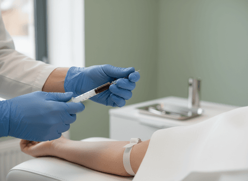 Professional clinical blood collection procedure